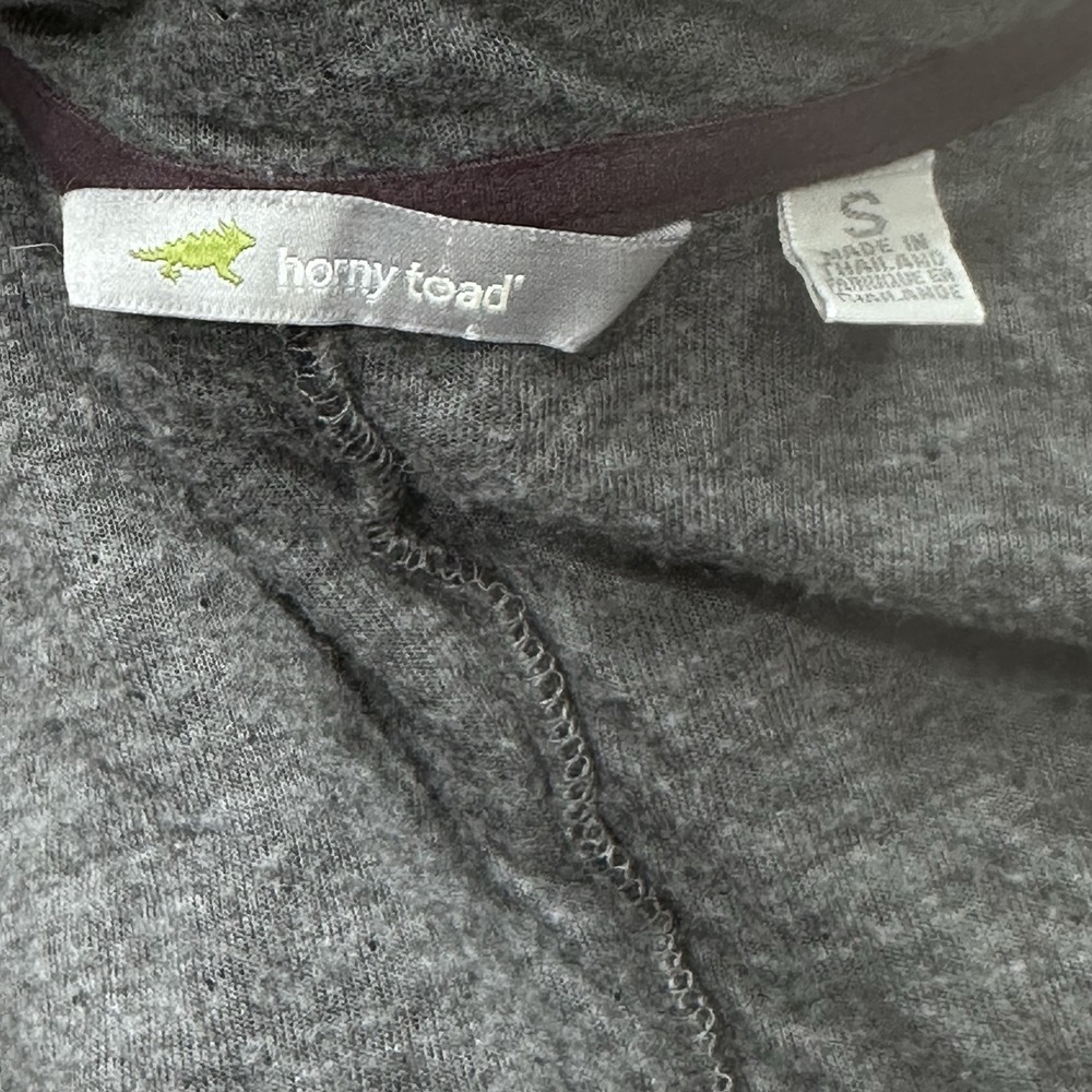 Horny Toad Monterosa Car Coat Wool Blend Size Small Charcoal Grey Pockets - Picture 10 of 11